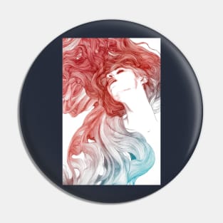 Sleeping Woman blue and red 1 Pin