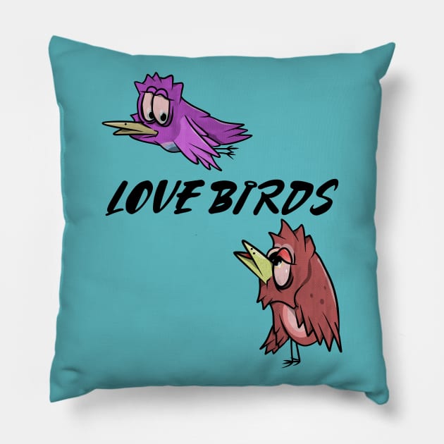 Love Birds Pillow by mailboxdisco