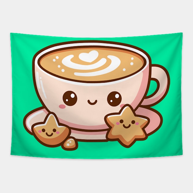 Cappuccino and biscuit Tapestry by Arief Uchiha