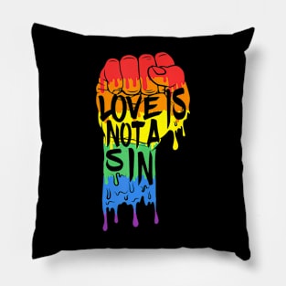 Love Is Not LGBT Gay Pride Flag Pillow