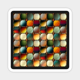 Stained glass colorful pattern, model 1 Magnet