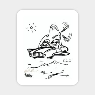 Flying Car Apes Magnet