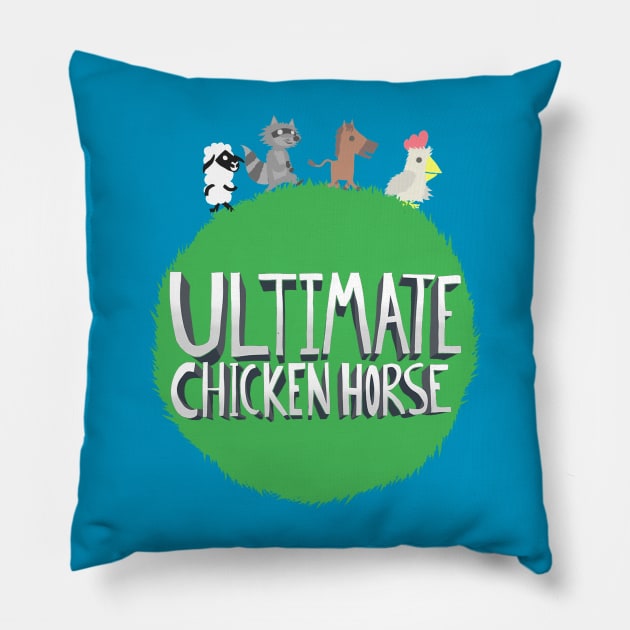 Ultimate Chicken Horse Pillow by dankdesigns