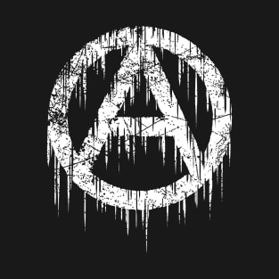 Anarchy, symbol, distressed, eroded, T-Shirt