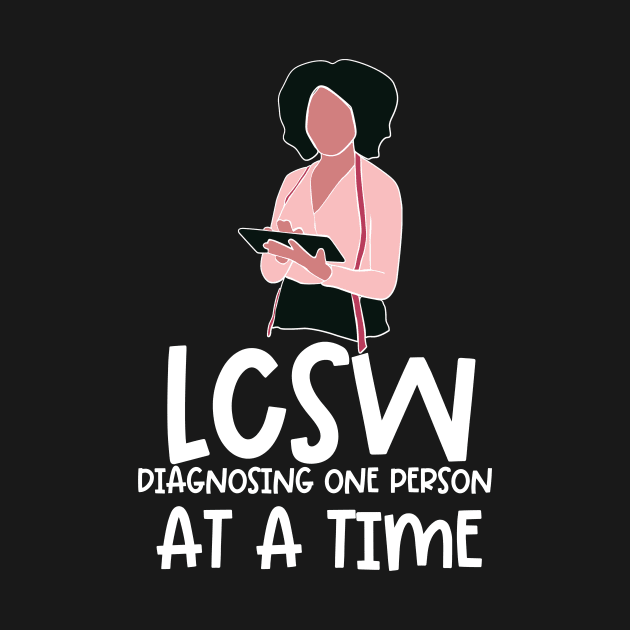 Black Social Worker LCSW Diagnosing One Person At A Time by Chey Creates Clothes