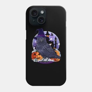 Crow Raven Witch Pumpkin Halloween Phone Case