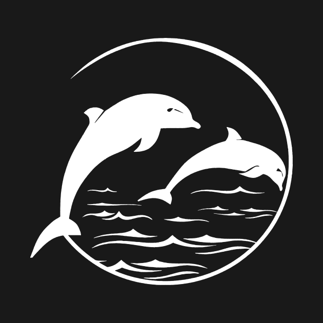 Dolphin Lovers, Vintage  Sea Mammal  Animal Lovers by artbyhintze