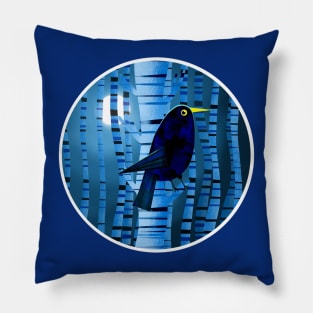 Blackbird at Night Pillow