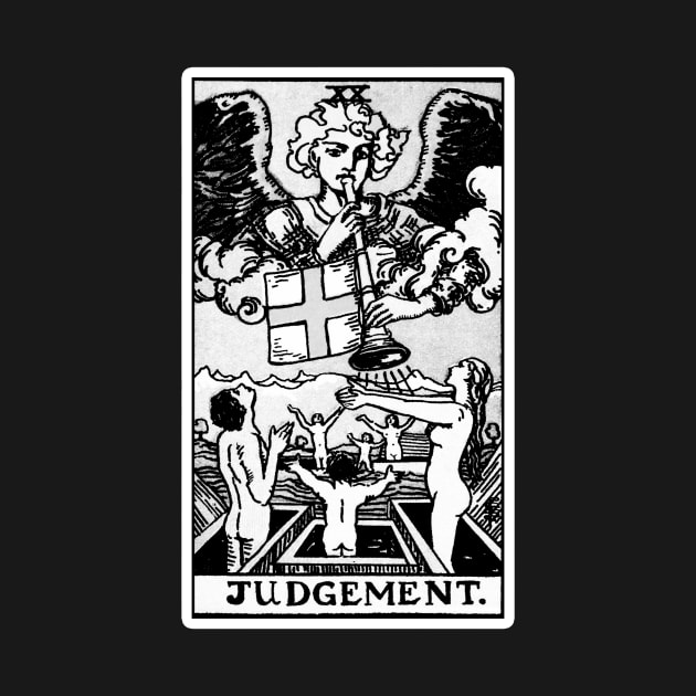 XX. Judgement Tarot Card | Black and white by wildtribe