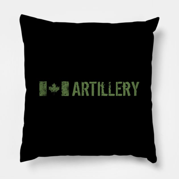 Canadian Artillery Pillow by Jared S Davies