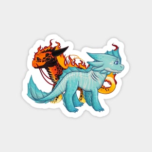 water and fire fury's dragons Magnet