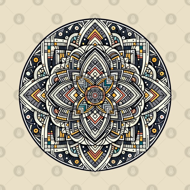 Abstract Geometric Color Mandala 3 by AmandaOlsenDesigns