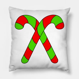 RED And Green Christmas Candy Cane Pillow
