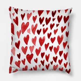 Valentines day hearts explosion - red Pillow