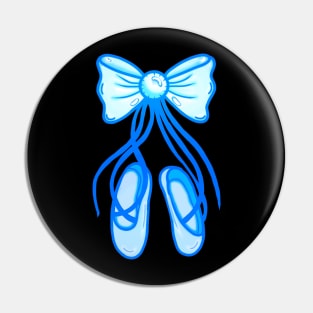 Blue Ballerina Ballet Pointe Shoes Pin