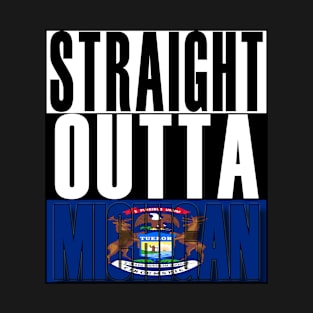 Straight Outta Michigan Flag T-Shirt