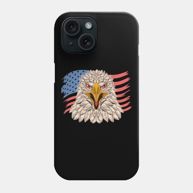 Eagle Usa Flag Phone Case by Sincu