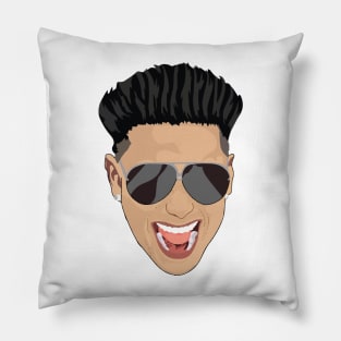 Pauly D Face sticker as seen on Jersey Shore Family Vacation Pillow