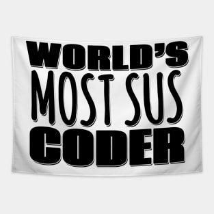 World's Most Sus Coder Tapestry