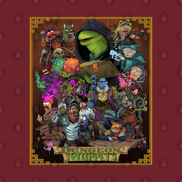 Dungeon Muppets (With Bordered Background) by JohnLattaArt
