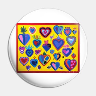 Corazones de Colores Pin