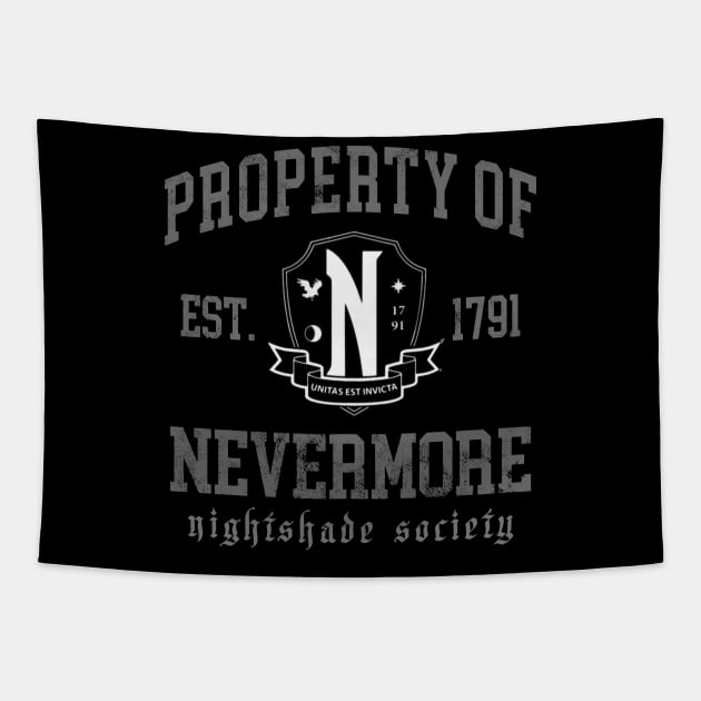 nevermore academy (distressed) Tapestry by RichyTor