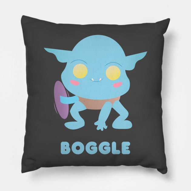 Kawaii Boggle Monster Pillow by FlutesLoot