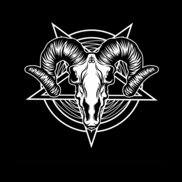 Satanic Goat Pentagram Skull Occult Lucifer Evil Baphomet by Sink-Lux