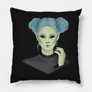 Alien Blue Pillow