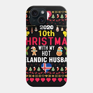 2020 10th Christmas With My Hot Icelandic Husband Phone Case