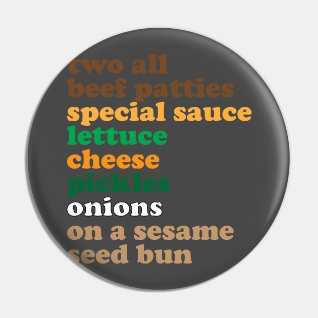 Two All Beef Patties - Burger Time Pin by dtummine