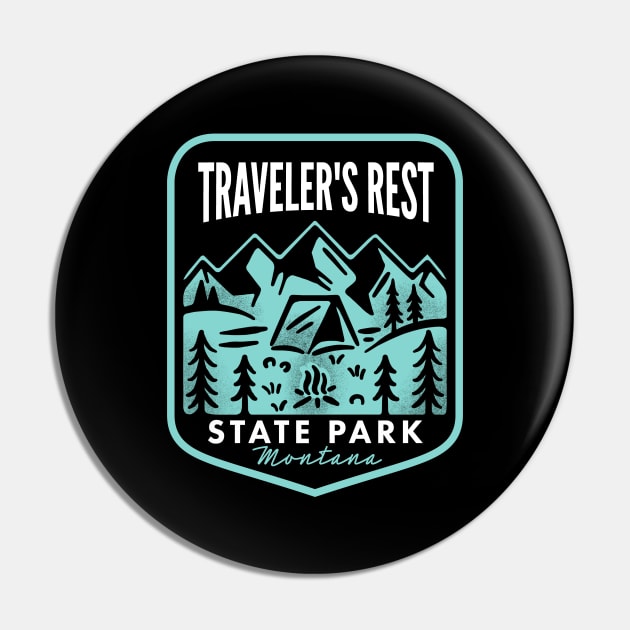 Traveler's Rest State Park Montana Pin by HalpinDesign