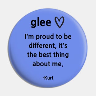 Glee/Kurt/Proud to be different Pin