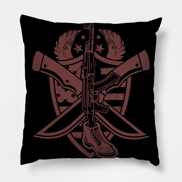 Military coat of arms Pillow by TinPis