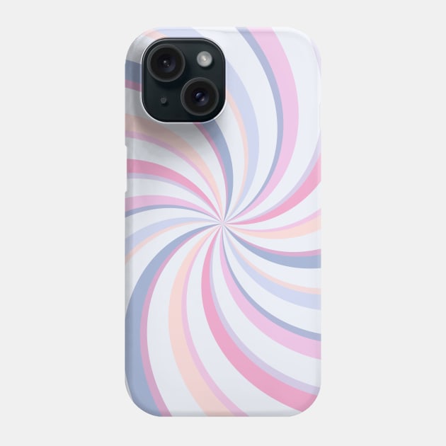 Swirls Pink Blue Peach Phone Case by Cato99