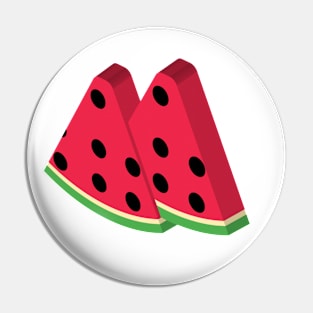 watermelon two-slice Pin