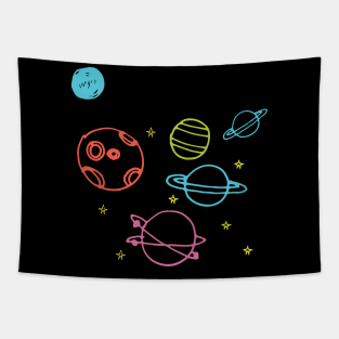 Space Planets Tapestry