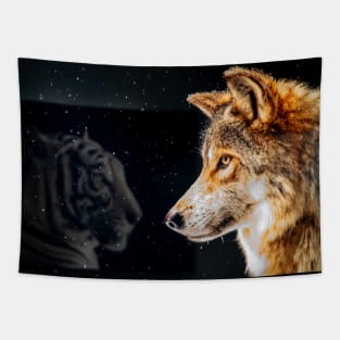 Tiger and Wolf Tapestry