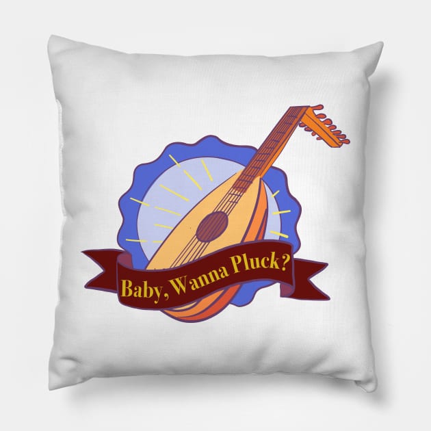 Baby, Wanna Pluck My Lute? Music Instrument Lute Pillow by Ryphna