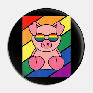 With LGBT Glasses Pin