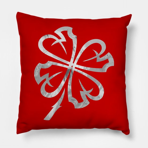 Luck White Pillow by ConsistentLuck