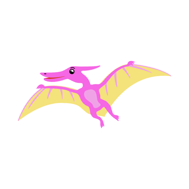 Cute happy Dinosaur Pterodactyl by Cute Tees Kawaii