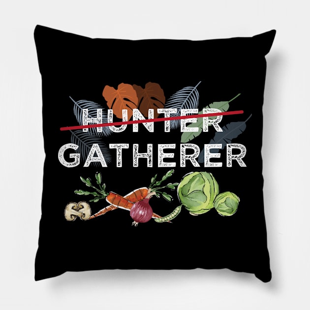 Hunter Last Name Family Vegan Veganism Joke Pun Pillow by alltheprints