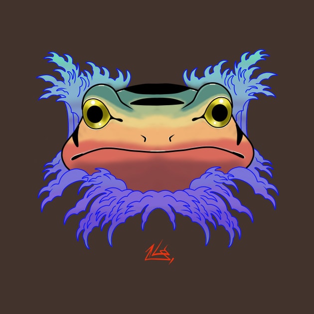 Japan Frog by Jim Pixel Inc