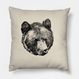 Brown bear portrait Pillow