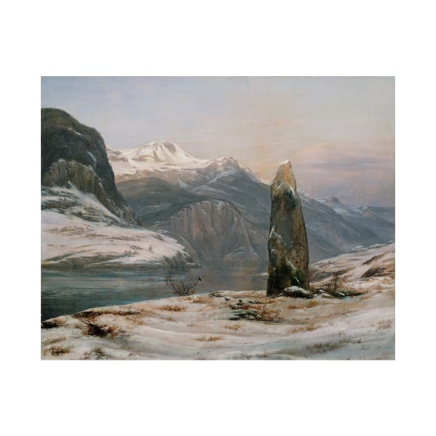 Winter at the Sognefjord by Johan Christian Dahl by Classic Art Stall