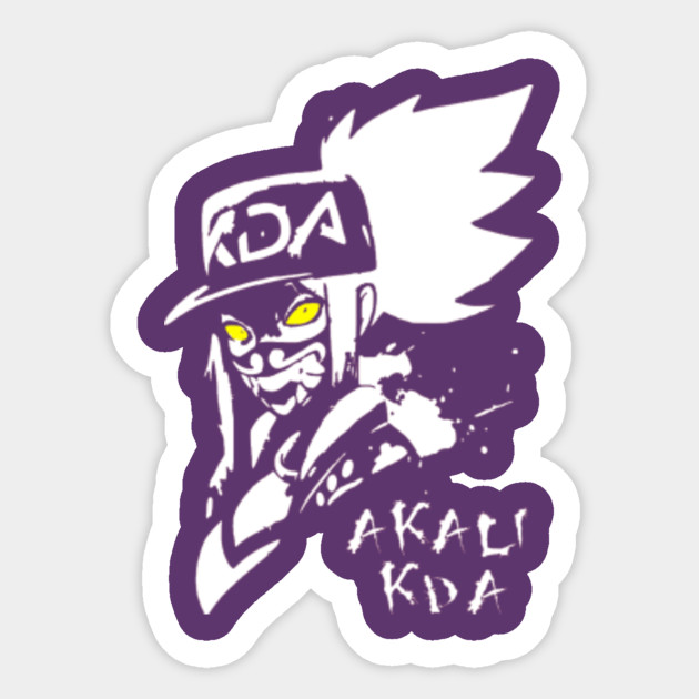 Akali K Da Akali Kda League Of Legends Sticker Teepublic