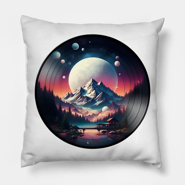 music record Pillow by Teeeshirt