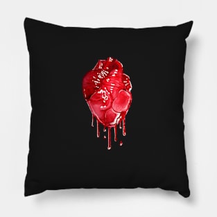 Watercolor Heart Pillow