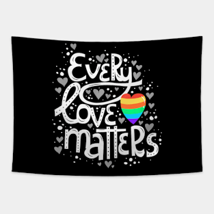 Cute Every Love Matters Lgbt Valentine Tapestry